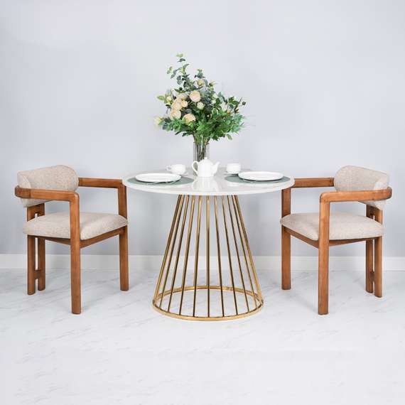 Стул Oberon, бежевая рогожка, ножки орех