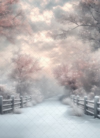 Зимние мотивы №1 - фон неопреновый