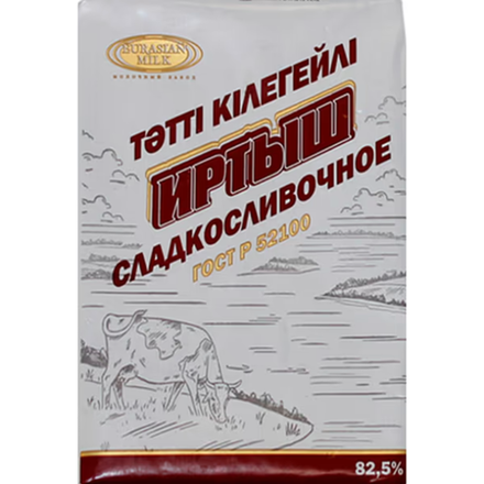 Масло сладкосливочное Иртыш 82,5% 180 гр