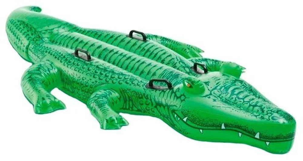 Надувная игрушка-наездник Intex Крокодил 58562, зеленый