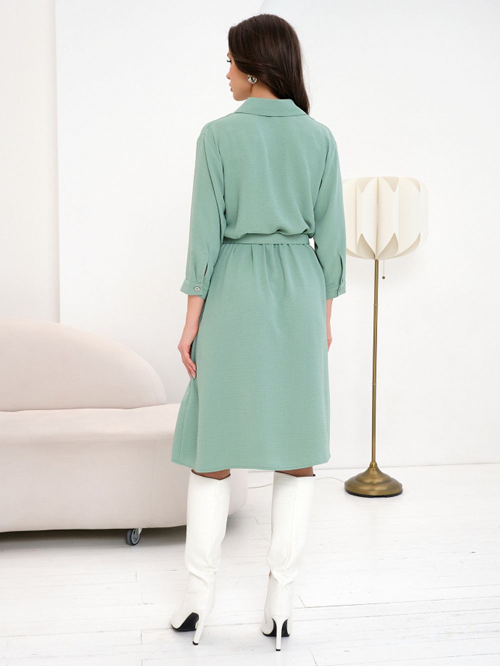 Платье 211062-4628 Пастельный зелёный №39 Priz (Акция)