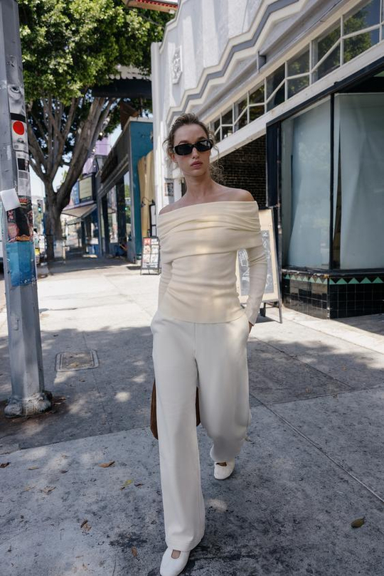 ZARA БАЗОВЫЕ БРЮКИ ИЗ МЯГКОЙ ТКАНИ, ЭКРЮ