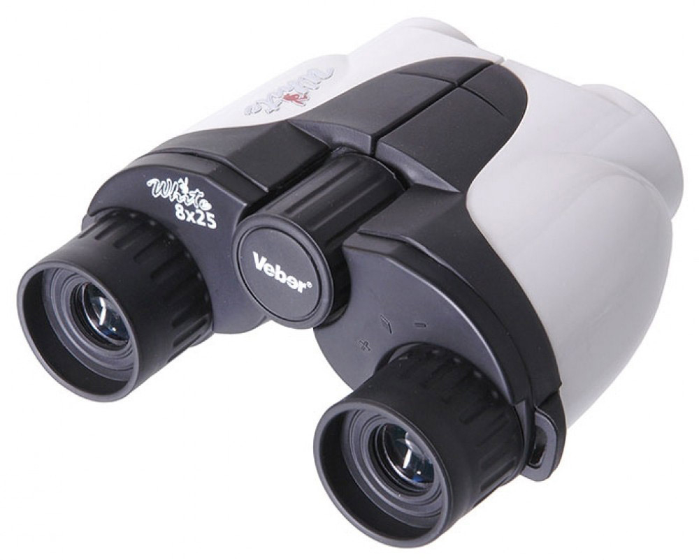 Бинокль Veber White Night 8x25, черно-белый