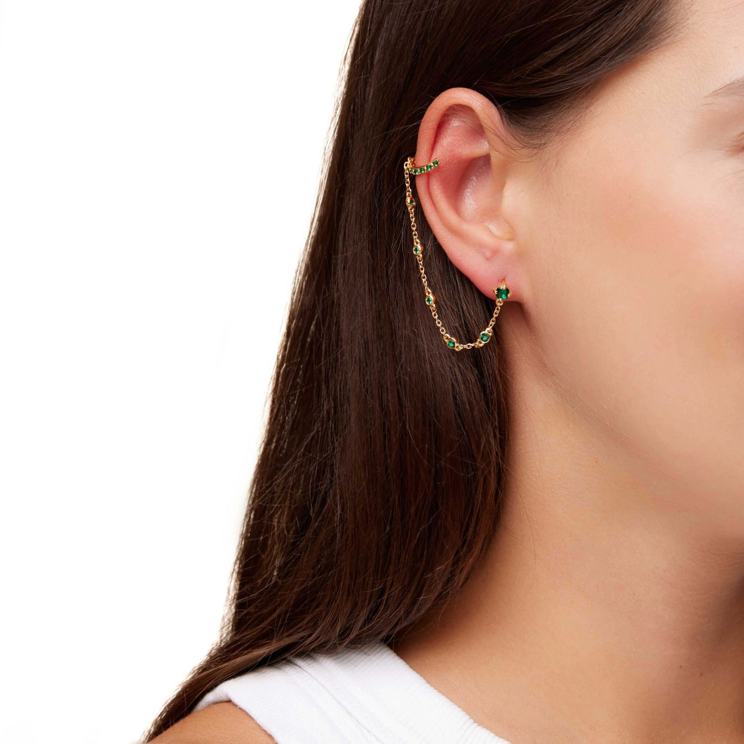 Кафф Dangling Green Cuff