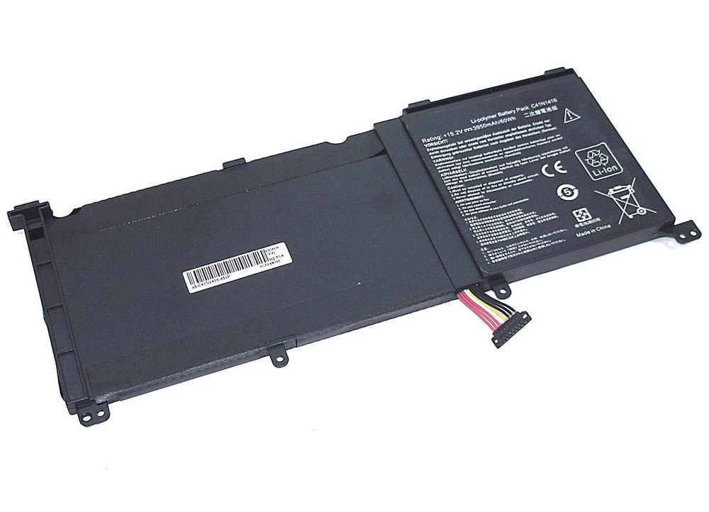 Аккумуляторная батарея для ноутбука Asus ZenBook Pro UX501VW (C41N1416-4S1P) 15.2V 60Wh OEM черная
