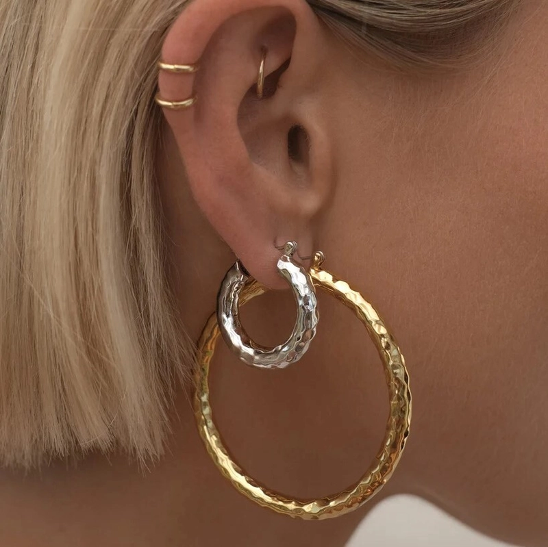 Серьги-кольца Матовые Амальфи – Золото