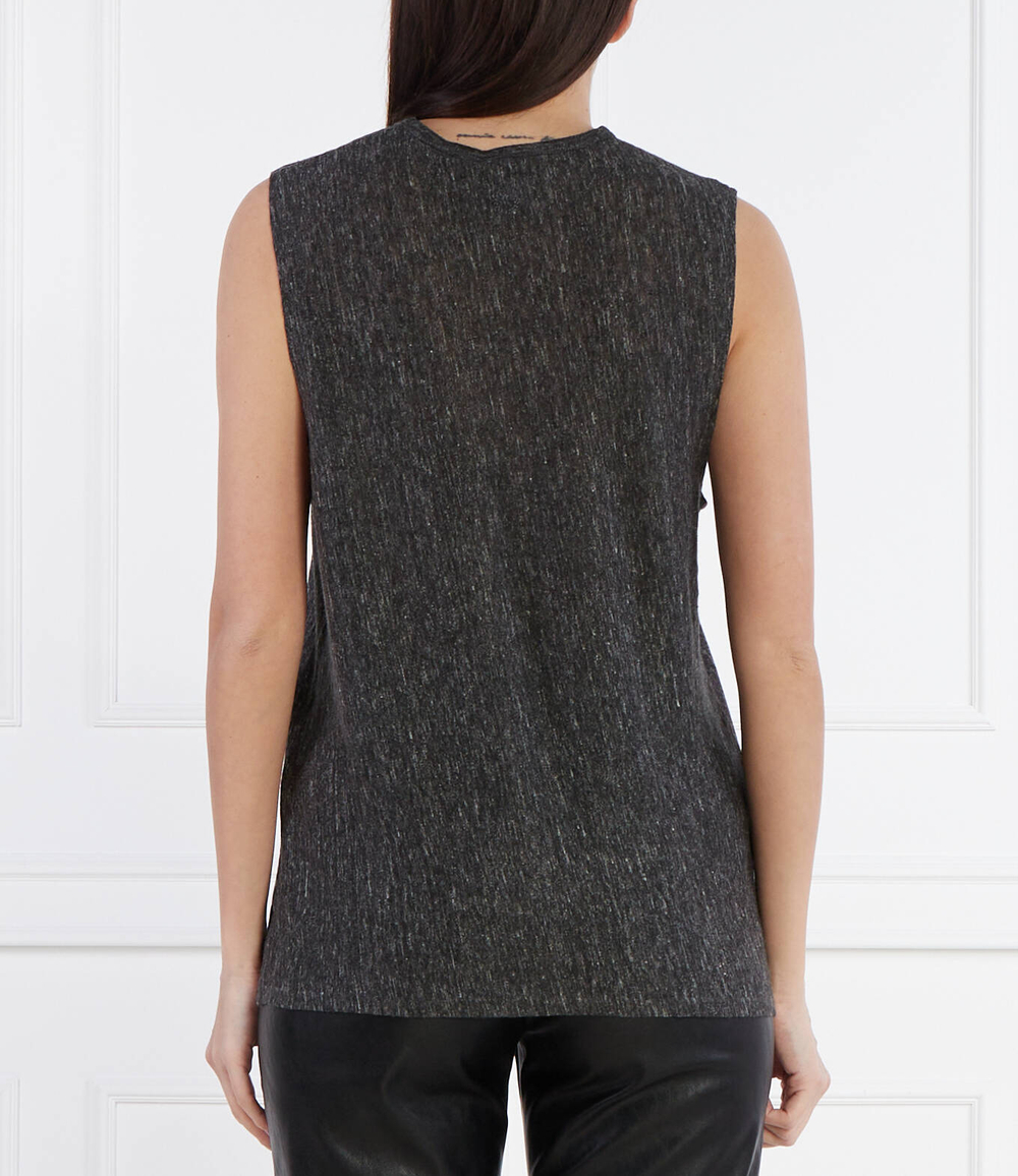 Льняный топ TARA Pinko - черный(103007 A1U9)