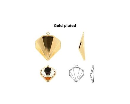 4928/С Tilted Chaton Fancy Stone (Золото)