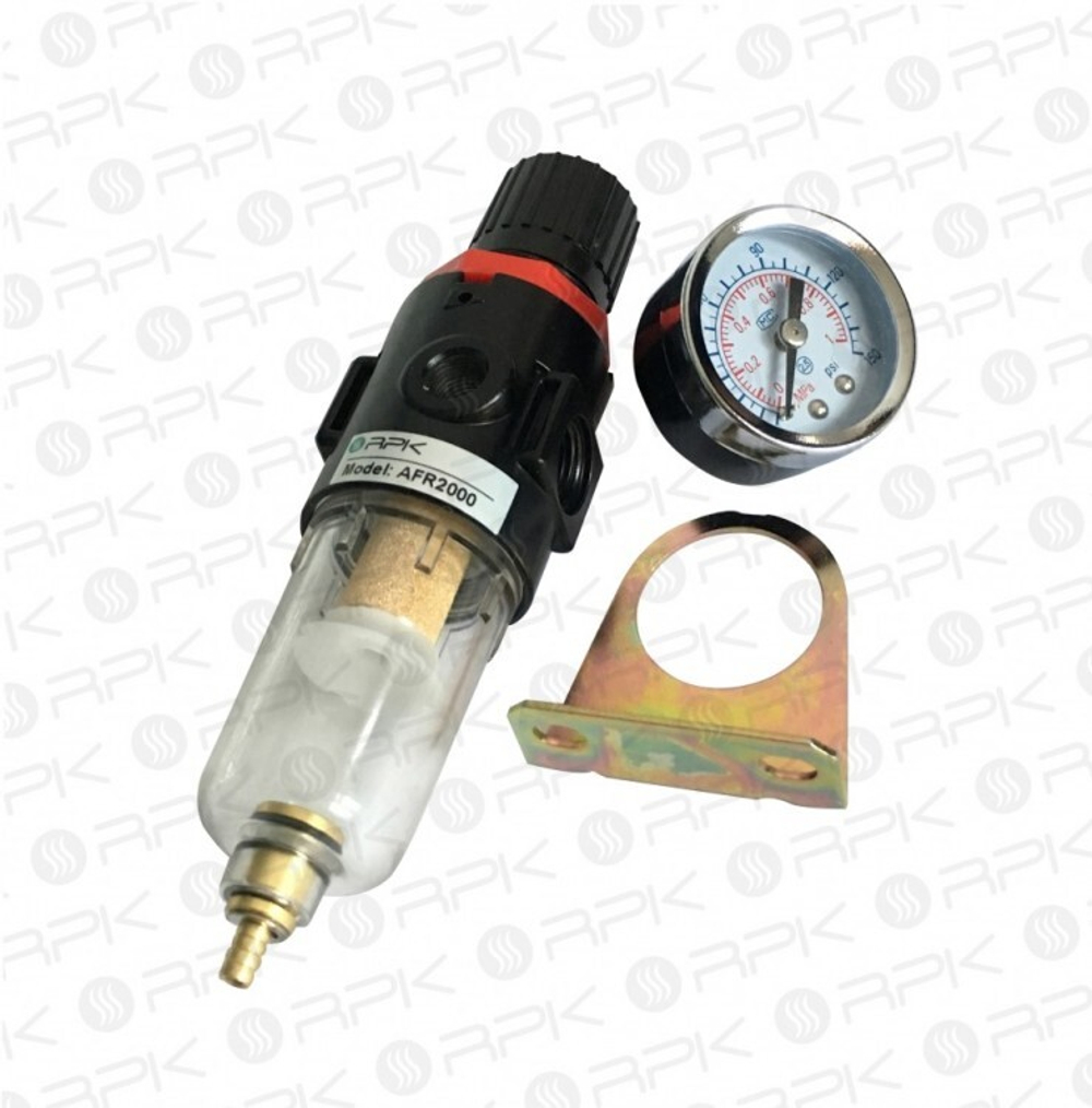 Фильтр влагоотделитель AFR-2000 с регулятором давления воздуха/Ловушка-фильтр регулятор с манометром