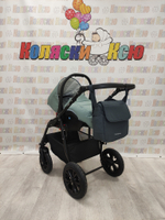 Коляска модульная Indigo Charlotte Sity cs 02 (т.серый+шалфей)