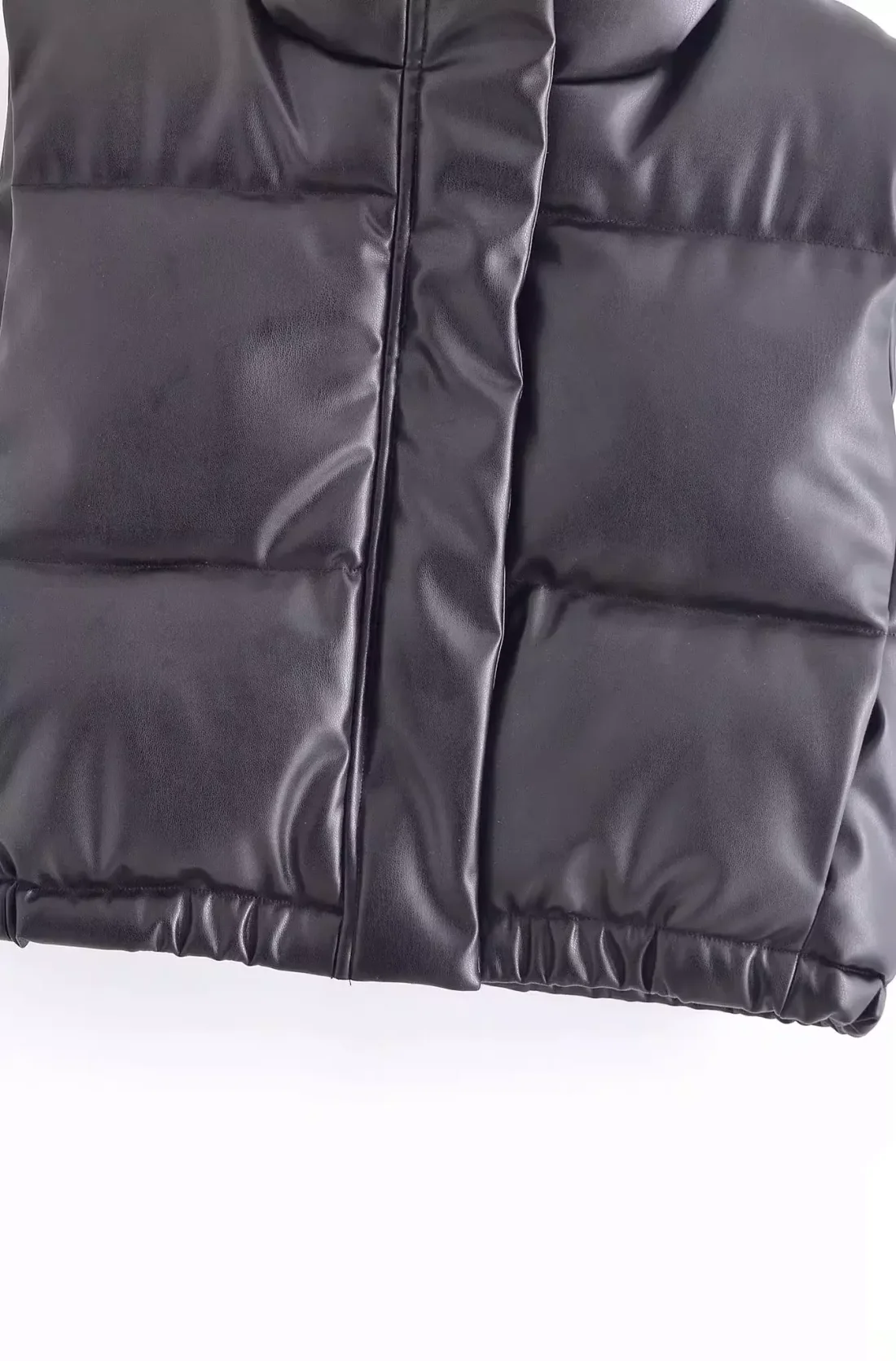 Женский кожаный пуховой жилет «COZY»