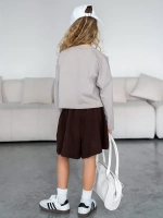 Осенний костюм для девочки, лонгслив и шорты