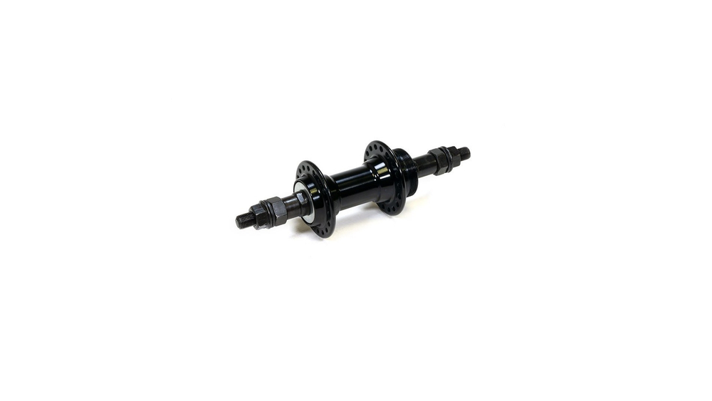 Втулка задняя WZ алюминий V-brake трещотка гайки, 32H ось 3/8''х135x175мм, черная