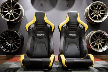 Сиденья спортивные JBR 1088 Black + Yellow Leather (2шт)