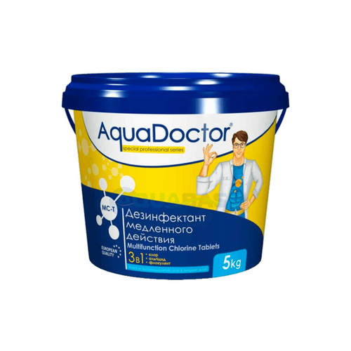 AquaDoctor MC-T медленный хлор 3 в 1 (таблетки 200 гр) 5 кг