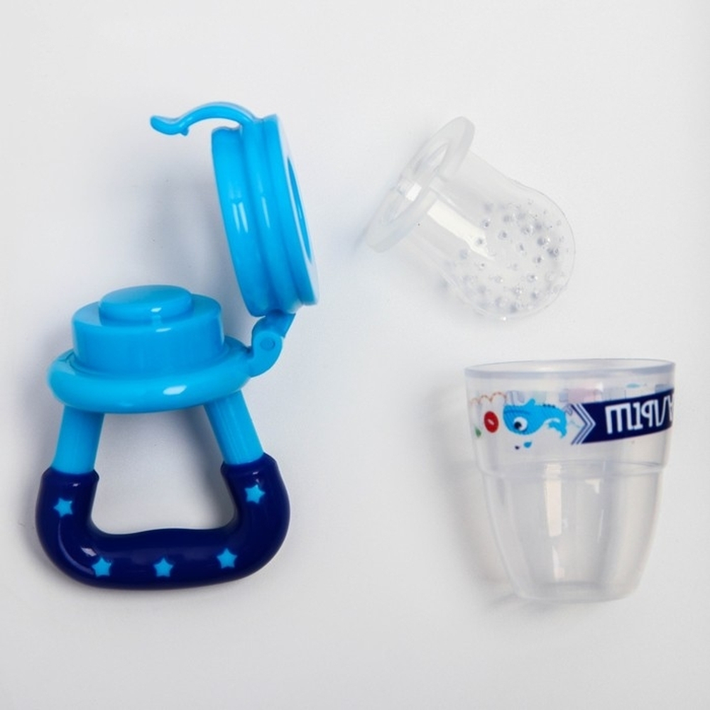 Ниблер «Малыш» с силиконовой сеточкой, цвет синий 1594086