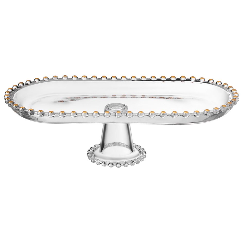 БЛЮДО СЕРВИРОВОЧНОЕ "GOLDEN CHARM" НА НОЖКЕ, 30*15*8,5 СМ