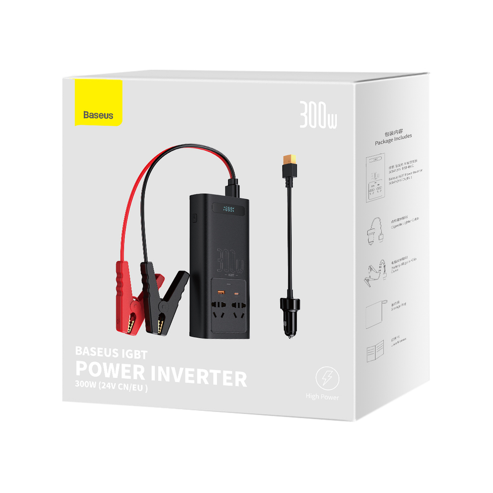 Автомобильный инвертор Baseus IGBT Power Inverter 24V-220V 300W