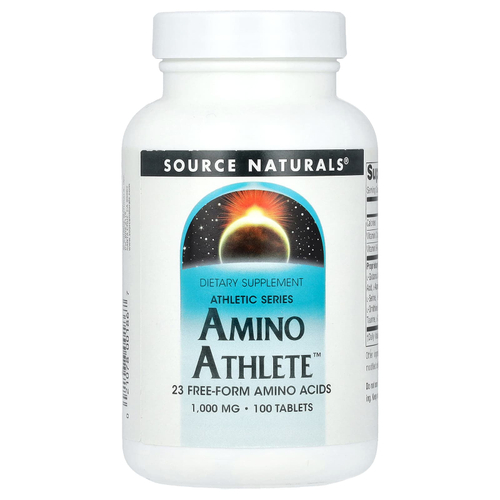 Source Naturals, Athletic Series, Amino Athlete, комплекс аминокислот, 1000 мг, 100 таблеток