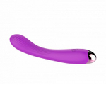 Лиловый гибкий силиконовый вибратор - 20,5 см. (Цвет: лиловый)