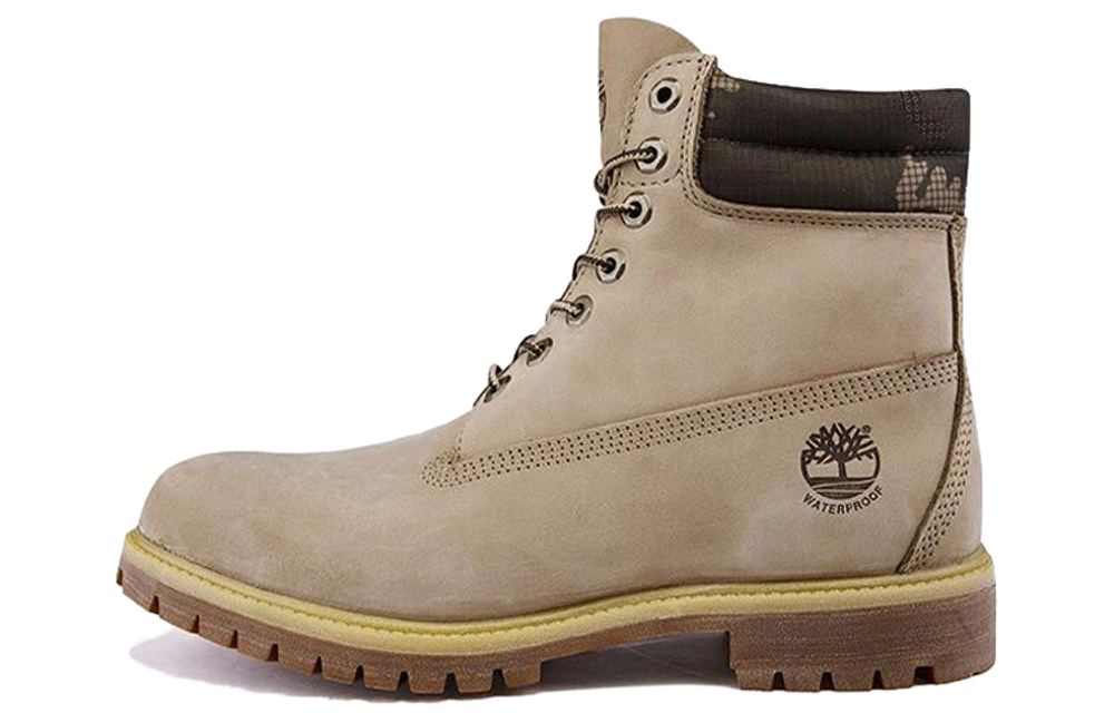 Timberland 6 Inch Premium Waterproof Wide Fit Boots "Off White Nubuck"