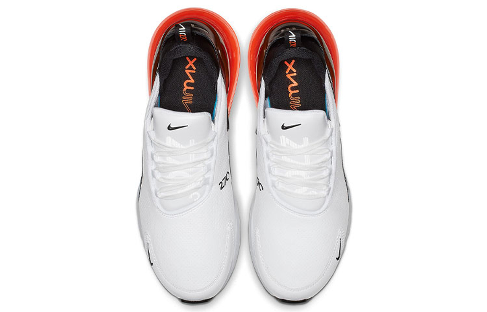 Nike Air Max 270 Leather White Black Hyper Crimson
