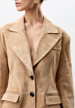 Тренч из натуральной замши