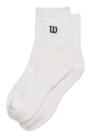 Теннисные носки Wilson Quarter-Legnht 1P - bright white/classic navy