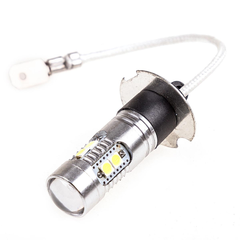 Лампа светодиодная H3 12-24V 10 SMD диод 1-конт Белая 2 шт. SKYWAY