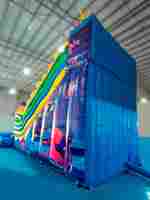 Коммерческий надувной батут-горка с бассейном «Спуск Дракона», 13*6*7,5 м