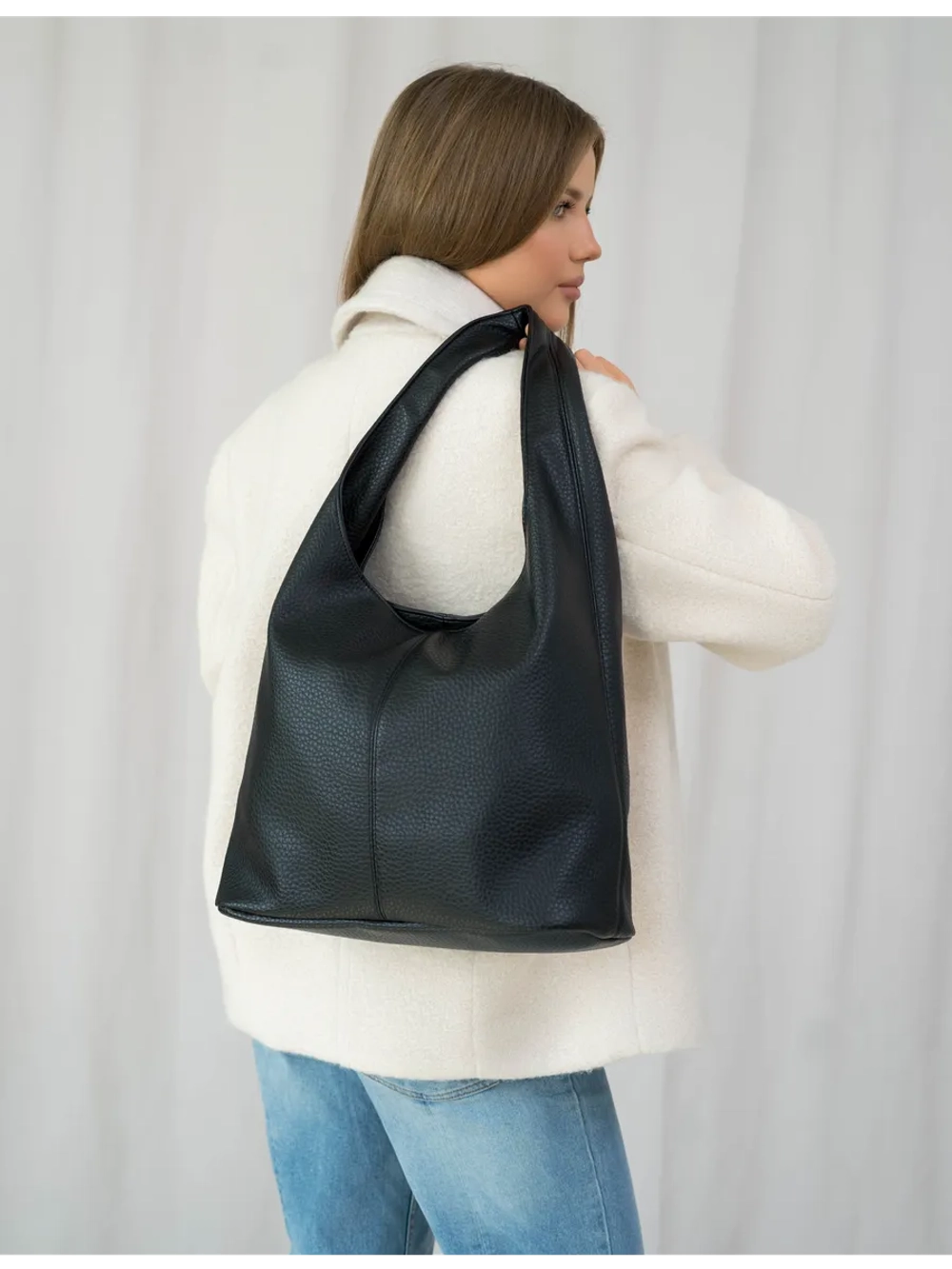 Сумка большая через плечо шоппер