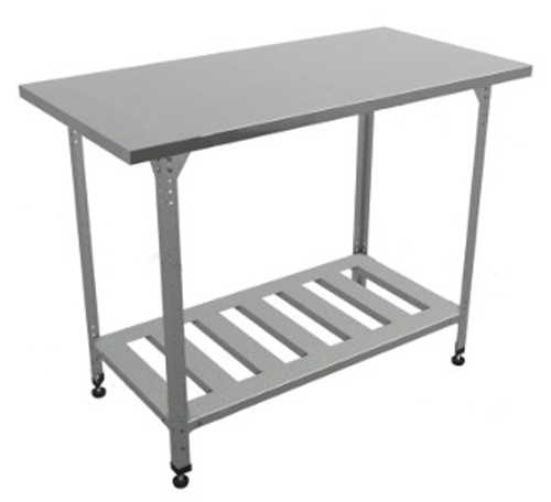 Стол производственный "Бизнес" СПЛР , полка решетка, 1150х400х860 мм, c бортом