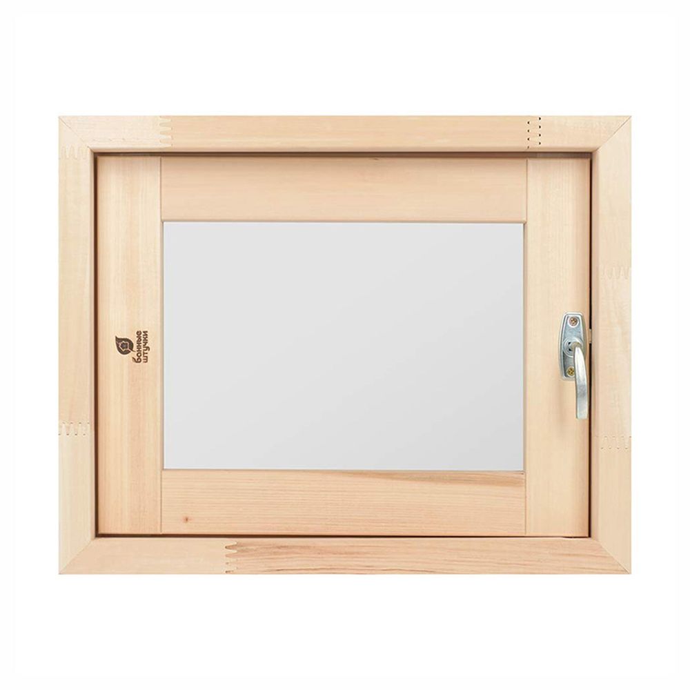 Форточка для бани и сауны Банные штучки, открытие наружу, двойное стекло, 40 х 50 см, липа, 271227