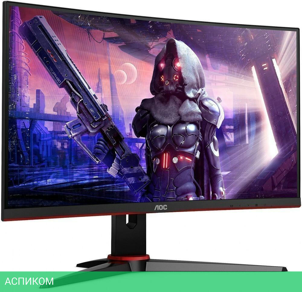 Монитор AOC C24G2AE/BK Black/Red