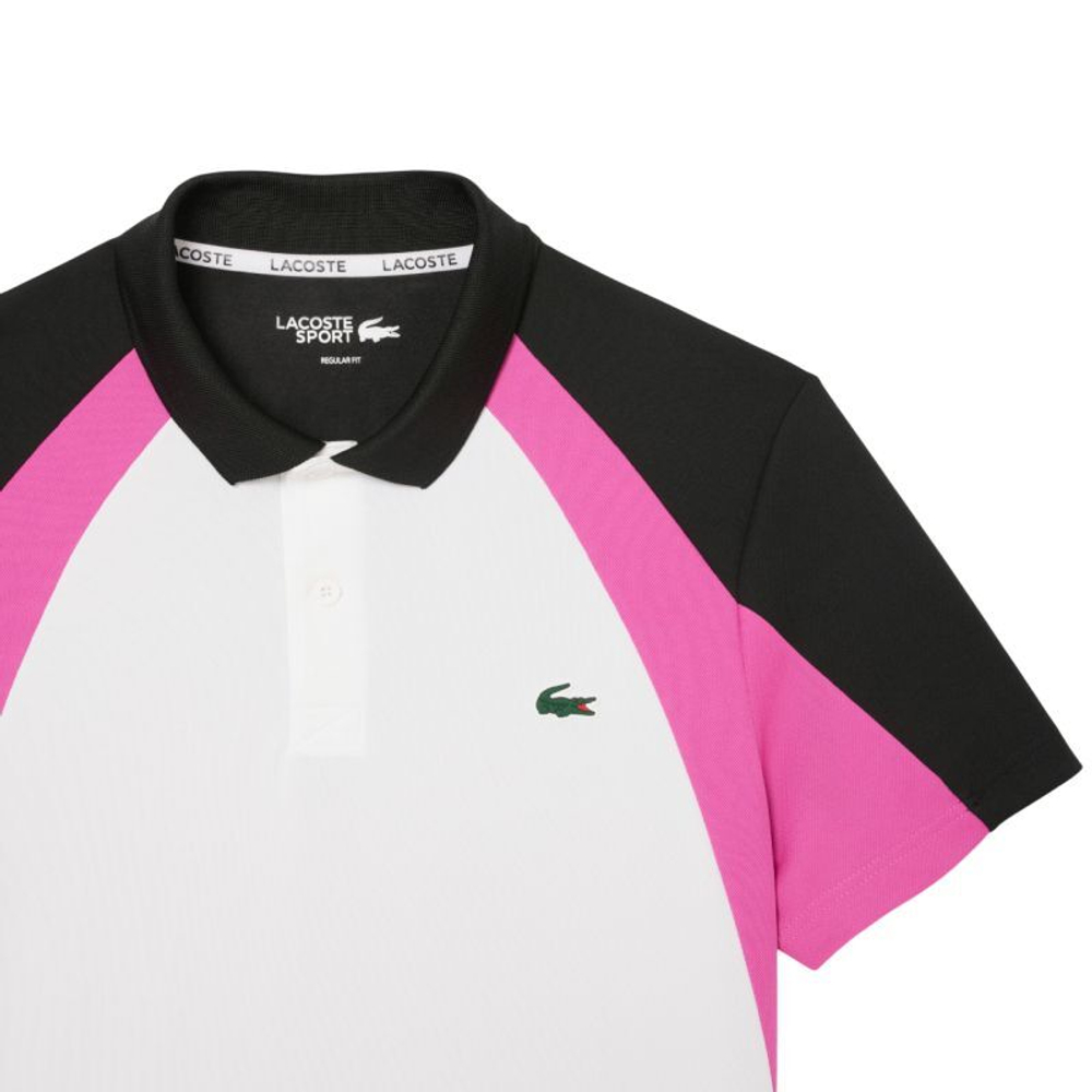 Теннисное поло Lacoste Colour-Block Printed Tennis