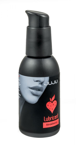 Съедобный лубрикант JUJU Strawberry с ароматом клубники - 100 мл.