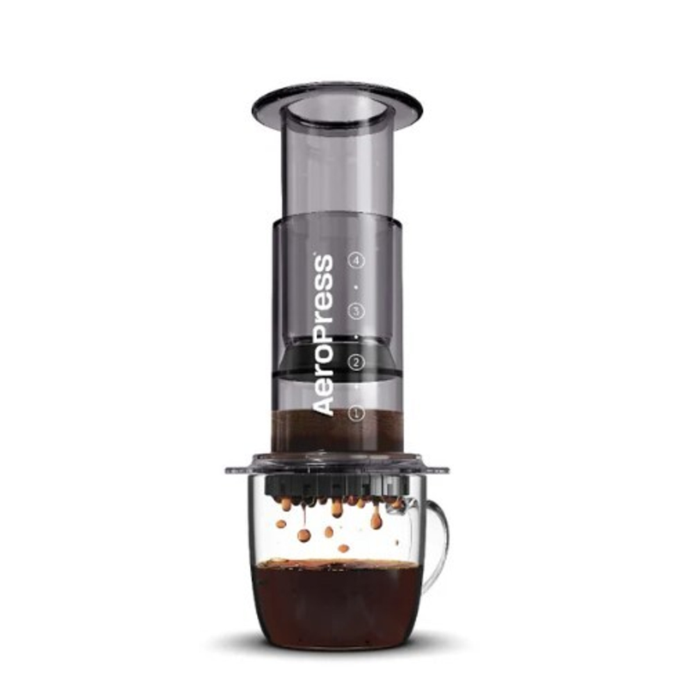AeroPress Clear Black, аэропресс для кофе, черный
