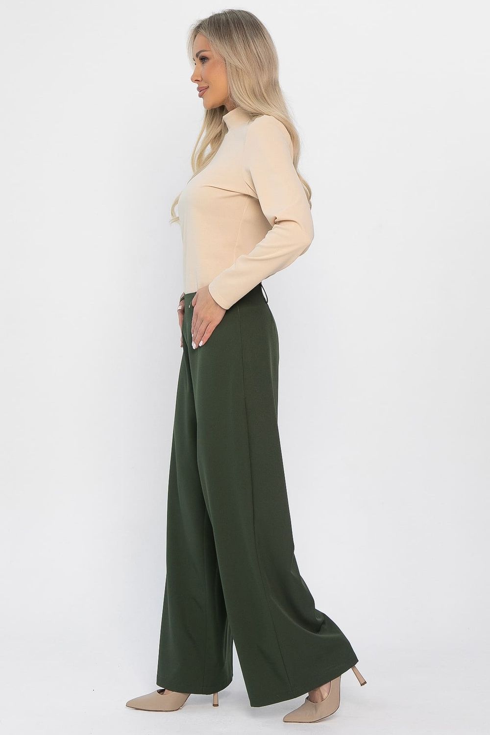 Брюки палаццо Настроение города (хаки) Б14509-8М LT Collection