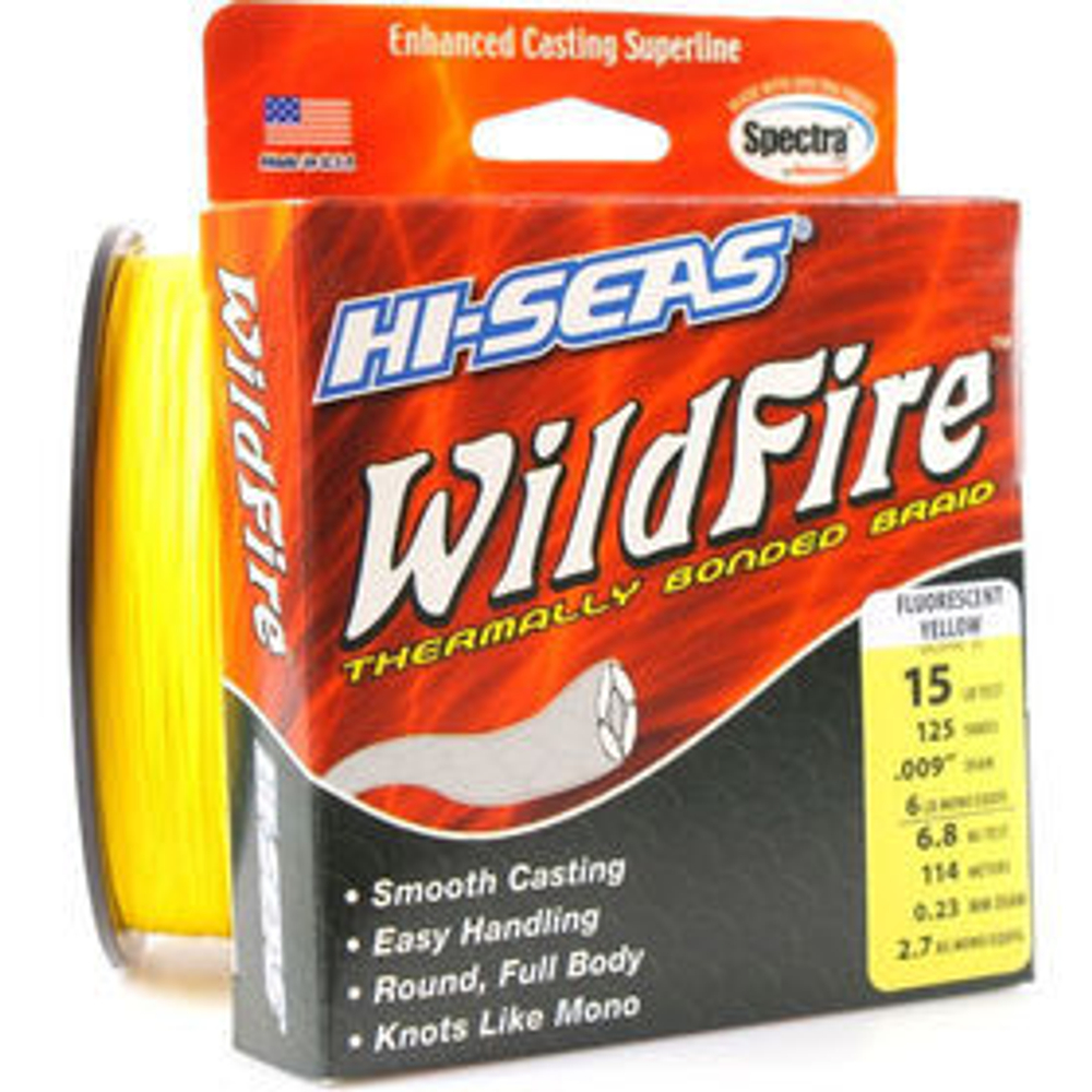 Плетеный шнур Hi-Seas Wild Fire 6lb 0,08мм 114м желтый