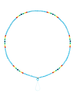 Цепь на телефон, голубые резиновые элементы, глаза