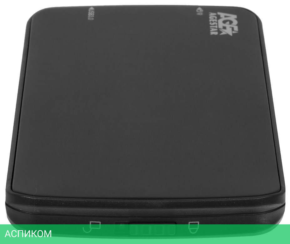 Бокс для накопителя AgeStar 3UB2A12 черный