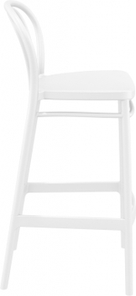 Стул пластиковый барный Siesta Contract Victor Bar 75, белый