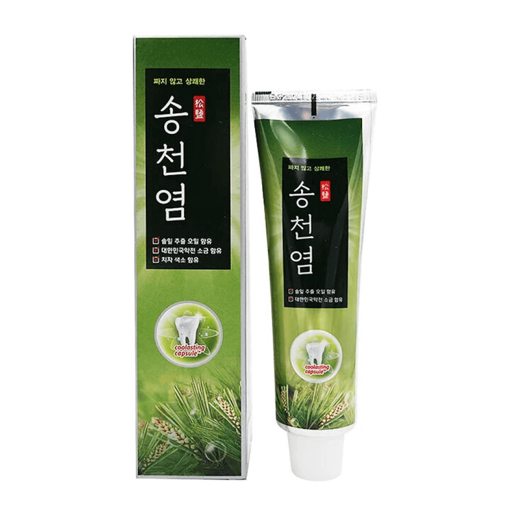 MEDIAN SONGCHEON SALT TOOTHPASTE Гигиеническая зубная паста с солью и Эфирным Маслом Сосны для профилактики кариеса и зубного налета 120 мл