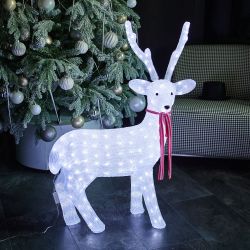 ULD-M6393-200-STA WHITE IP20 DEER-1 Фигура светодиодная Олень-1. 72x97см. 200 светодиодов. Белый свет. Провод прозрачный. TM Uniel