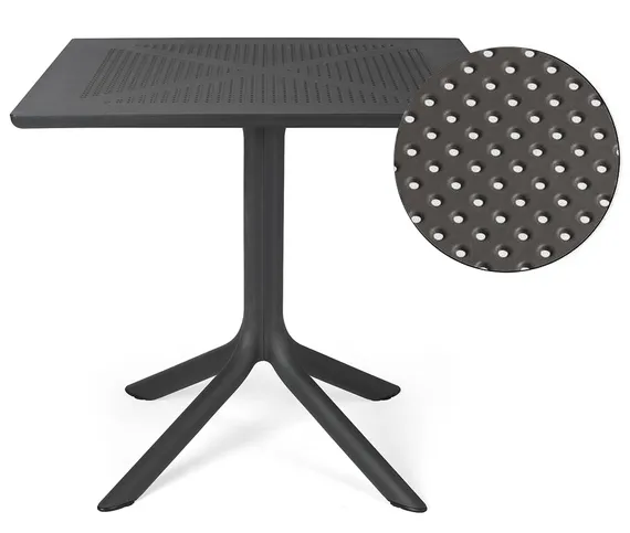 Пластиковый стол Clip 80х80 см антрацит