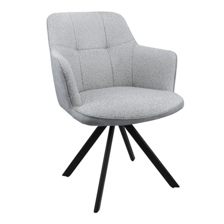 Стул поворотный "Ная М 360" (арт. 120П8), велюр Сити 05 / иск. нубук Кипрус 10, ножка профильная черная