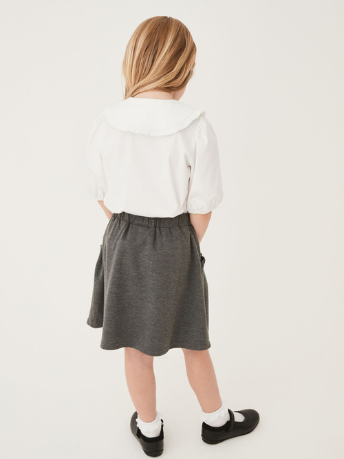 Блуза с коротким рукавом школьная для девочки Next 918-453, Белый