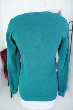 Джемпер Oodji изумрудного оттенка 44 размер