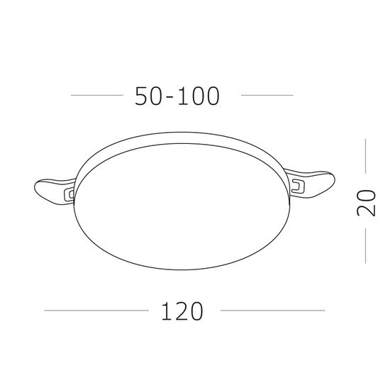 ST700.538.16 Св-к встр. Белый LED 1*16W 3000K 1 380Lm Ra80 180° IP44 D120xH20 85-265V Встраиваемые светильники