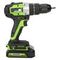 Аккумуляторная дрель-шуруповерт Greenworks GD24DD60K2 ударная